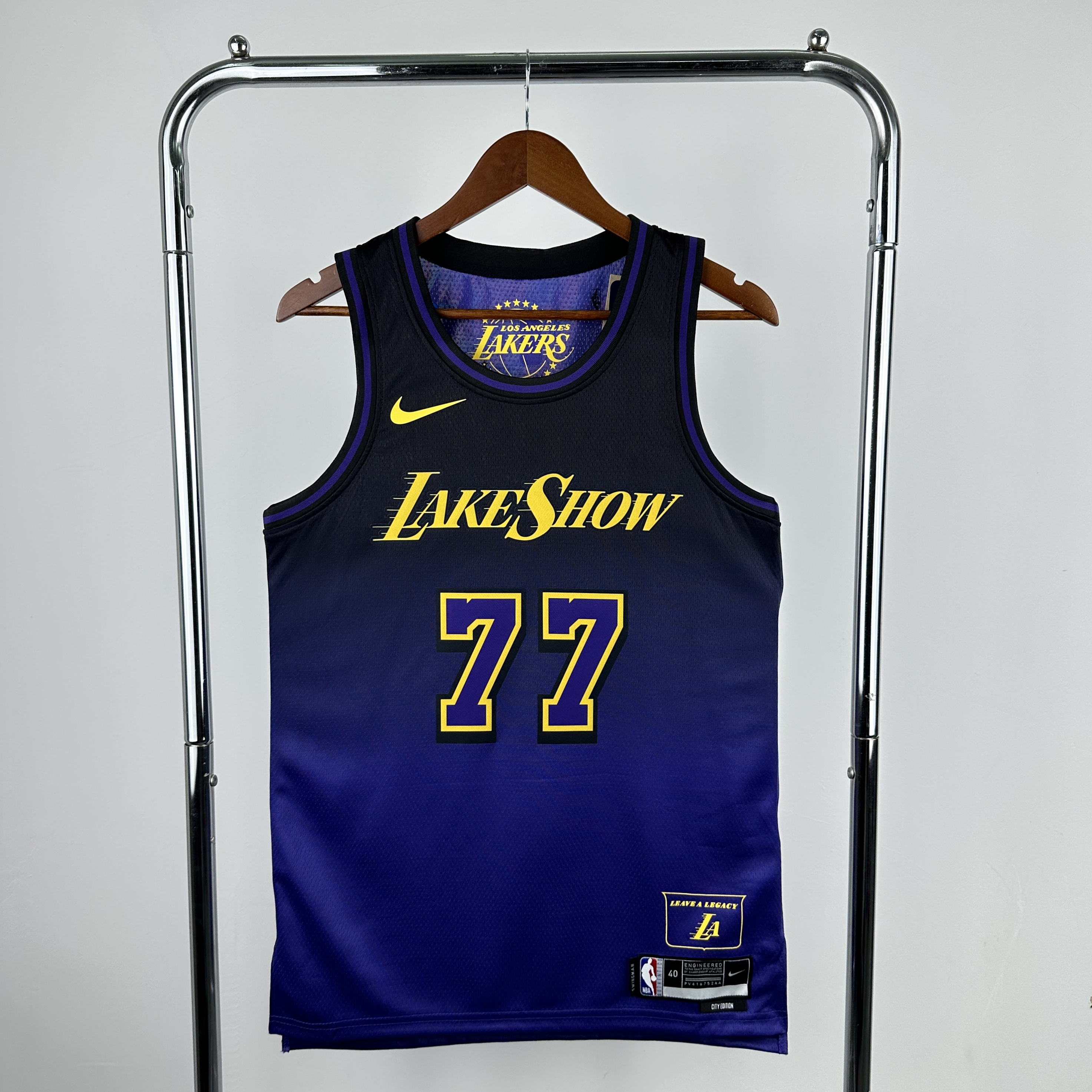 Men Los Angeles Lakers #77 Doncic Purple City Edition Season Nike 2025 NBA Jersey->los angeles lakers->NBA Jersey